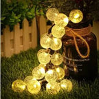 Guirlandes Lumineuses Extérieures | Globe en Cristal LED Blanc Chaud | Solaire et Étanche