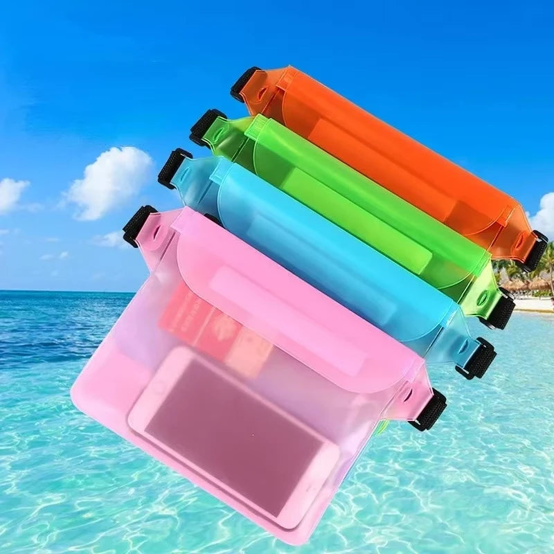 Sacoche de taille étanche | Pochette transparente à triple étanchéité | Grande capacité pour téléphone et objets de valeur