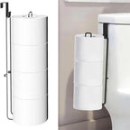 Vue rapprochée du porte-papier toilette avec compartiment pour trois rouleaux