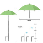 Parasol pour Plantes | Hauteur Réglable | Couverture 60 cm, Polyester Anti-UV | Résistant aux Intempéries