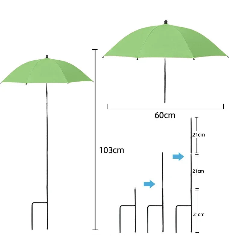 Parasol pour Plantes | Hauteur Réglable | Couverture 60 cm, Polyester Anti-UV | Résistant aux Intempéries