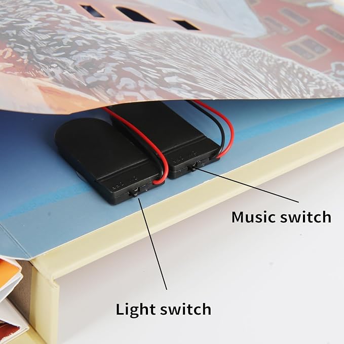 WonderTale™ - Livre Pop-Up Merveilleux de la Veille de Noël avec Lumières et Sons