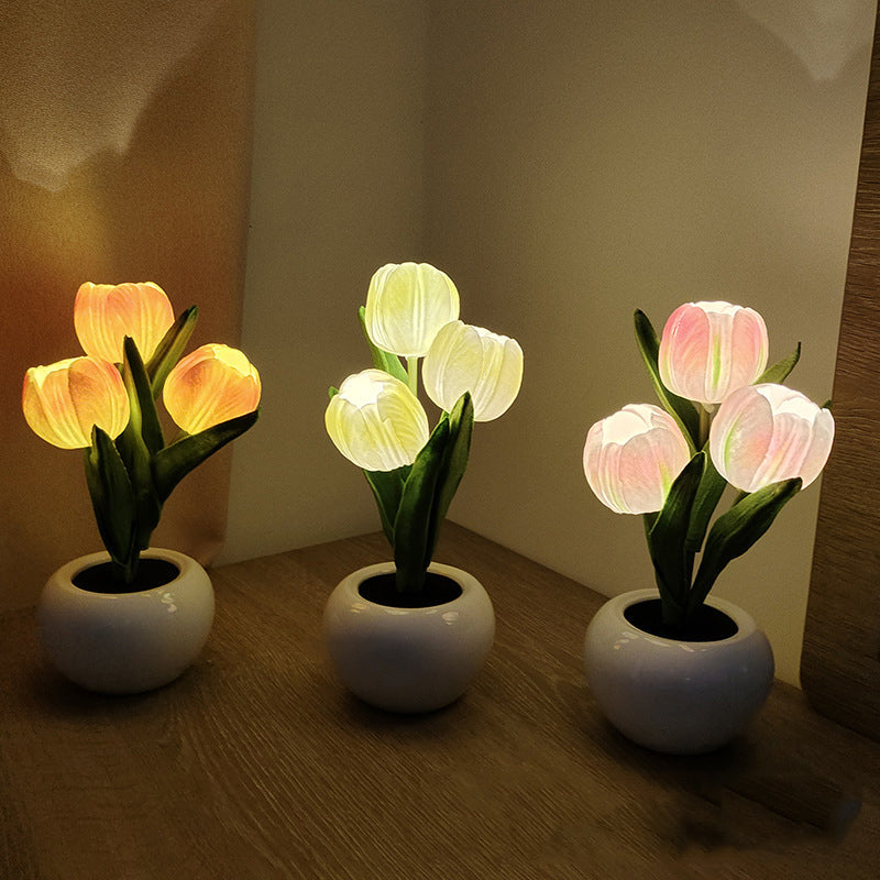 Lampe de table fleurie LumaBloom – Lumière chaude