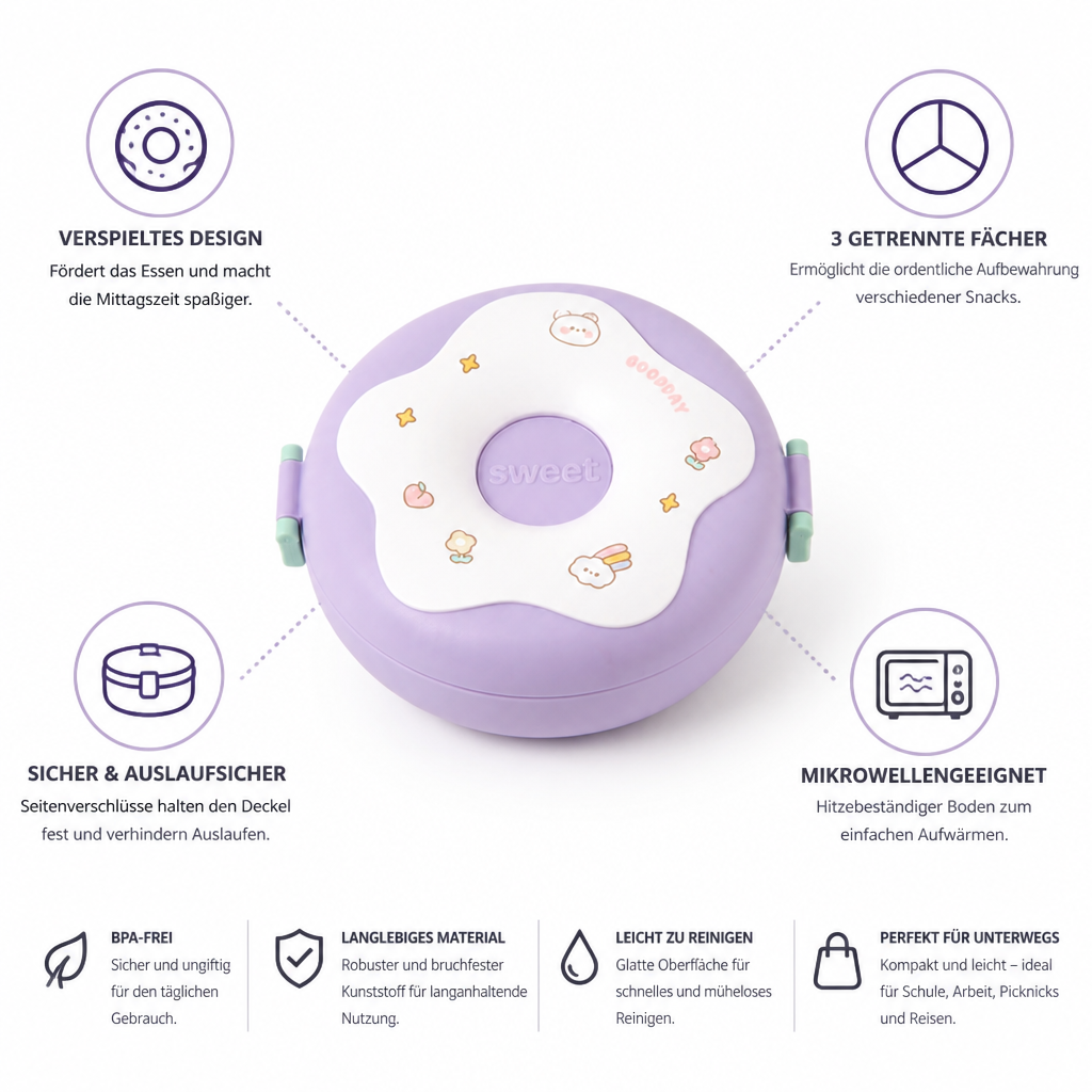 Boîte repas Lunovia adaptée au micro-ondes, présentation du produit