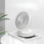 Gros plan sur la grille du ventilateur portable Brisalto et ses pales internes