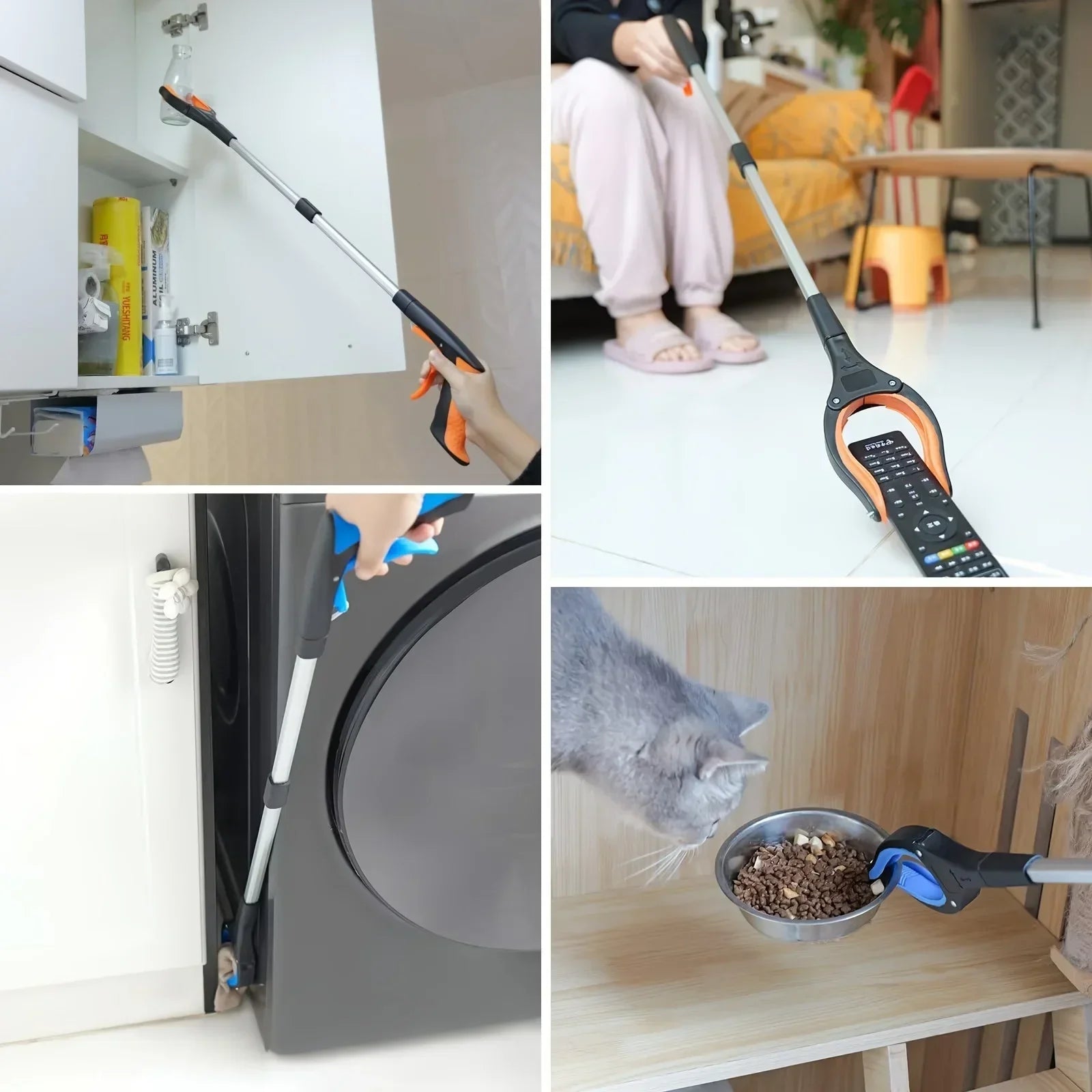 Outil de Préhension pour Seniors | Tête Rotative | Portée de 81 cm | Design Ergonomique Léger