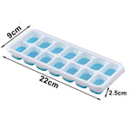 Moule à glaçons | 14 cavités en silicone avec fond souple | Couvercle étanche