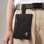 Ceinture de voyage fine portée à la taille pour ranger billets et cartes en sécurité