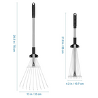 Vue complète du ramasse-feuilles Jardelys extensible pour entretien du jardin