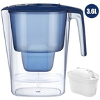 Carafe Filtrante d'Eau Domestique | Filtre à Charbon Actif Alcalin | Capacité 3,6L | Minuteur de Remplacement Intégré