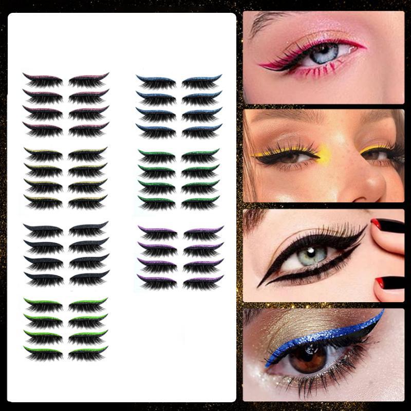 GlamEase - Autocollants Eyeliner Réutilisables Œil de Chat