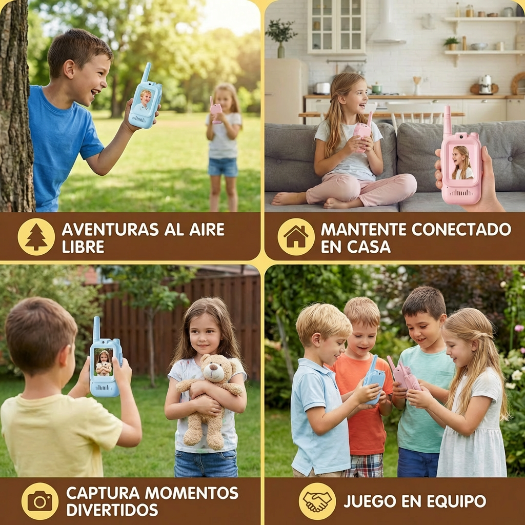 PlayPixie - Talkies-Walkies Enfants avec Caméra Intégrée