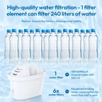 Filtre de rechange pour carafe à eau | Filtration au charbon actif | Lot de 6