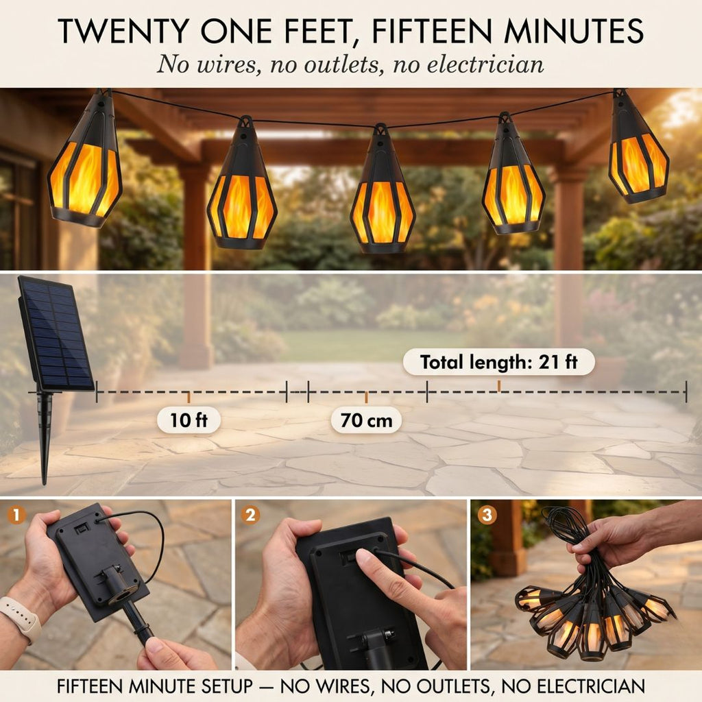 Lampe effet flamme GlowNest – Extérieur
