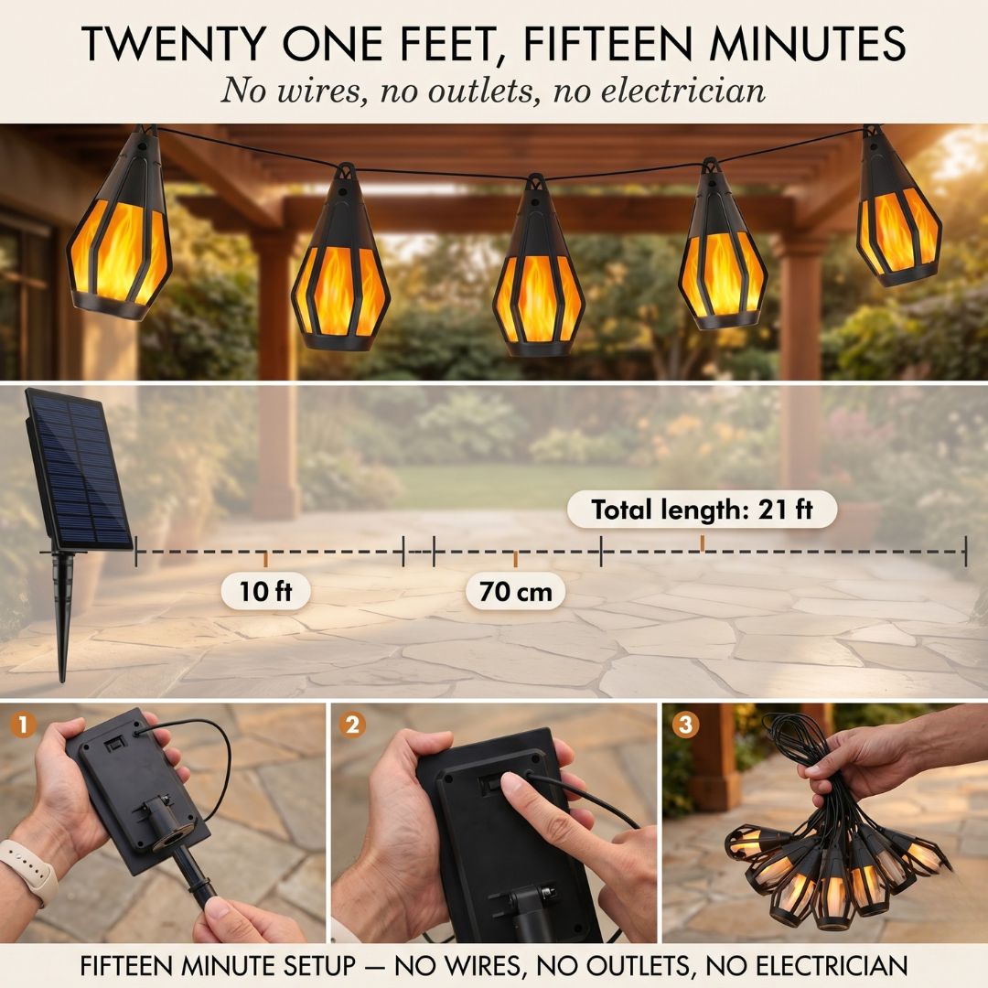 Lampe effet flamme GlowNest – Extérieur