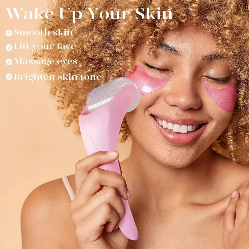 Rouleau de glace pour le visage | Masseuse portative rafraîchissante | Pour visage et yeux | Spa à domicile