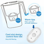 Carafe Filtrante d'Eau Domestique | Filtre à Charbon Actif Alcalin | Capacité 3,6L | Minuteur de Remplacement Intégré