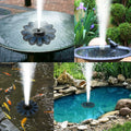 Fontaine solaire | 5 buses | Hauteur de jet variable | Pour bassin et bain d'oiseaux