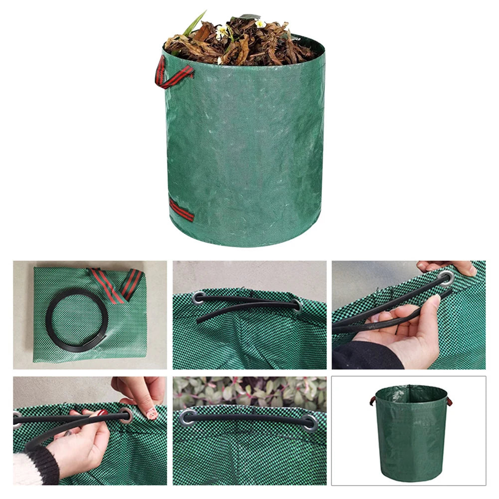 Sac à déchets de jardin | Design pliable et étanche | Capacité 200L | Réutilisable