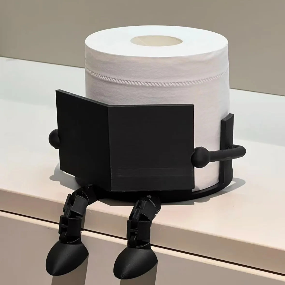 Vue latérale du support mural Lectora pour rouleau de papier toilette
