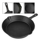 Ensemble de poêles en fonte | Non enduit et à haute rétention de chaleur | Ensemble de 4 pièces | Compatible gril, cuisinière et four