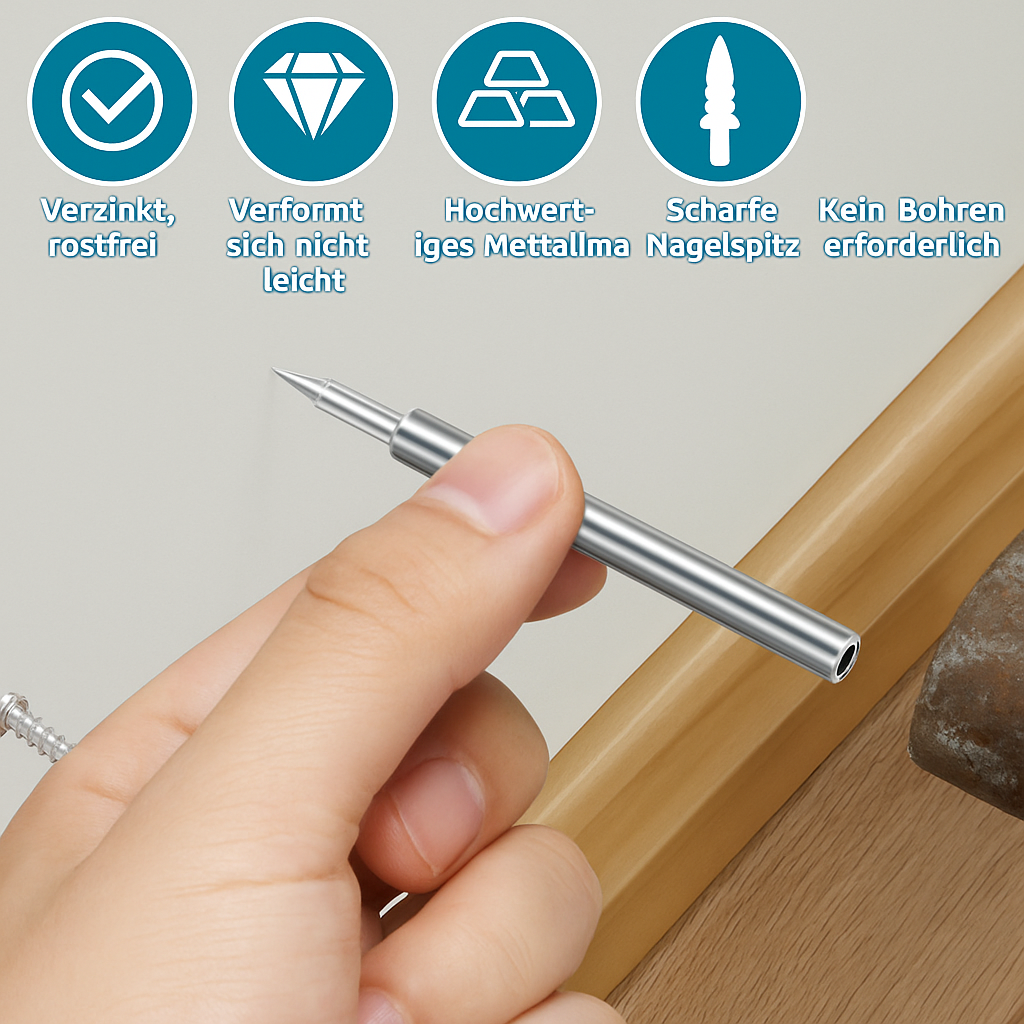 Double Head Base Pin™ - Clous Double Tête Galvanisés pour Plinthes