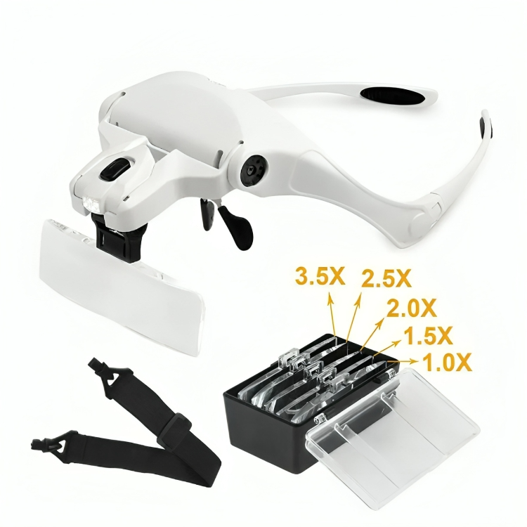 FocusMate™ - Loupe Mains Libres Grossissement LED Intégré