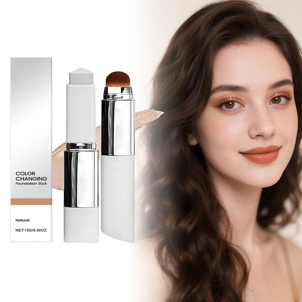 Fond de Teint Stick Adaptatif Couleur | Teinte Universelle | Double Embout avec Pinceau | Formule Hydratante