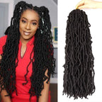 Extensions de cheveux Faux Locs | Style Crochet Résistant à la Chaleur | Fibre Synthétique Douce de 24 pouces