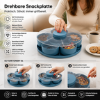 Gros plan sur les compartiments du plateau rotatif Rotelio