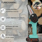 TurboSaw™ - Tronçonneuse Sans Fil Compacte Haute Performance