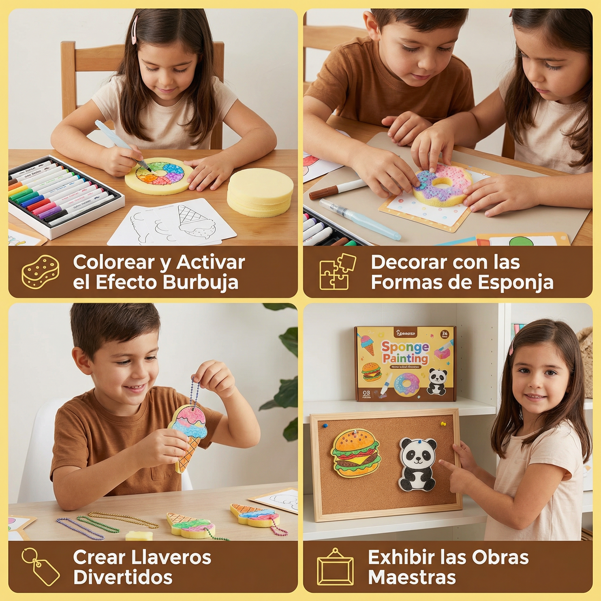 BubbleCraft - Kit de Peinture Artistique à Bulles pour Enfants
