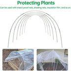 Kit de tunnel de jardin | Arceaux flexibles en fibre de verre | Connecteurs galvanisés | Résistant aux intempéries et réutilisable