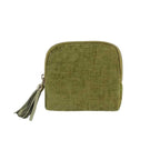 Détail de la fermeture zippée de la pochette à bijoux Veloria