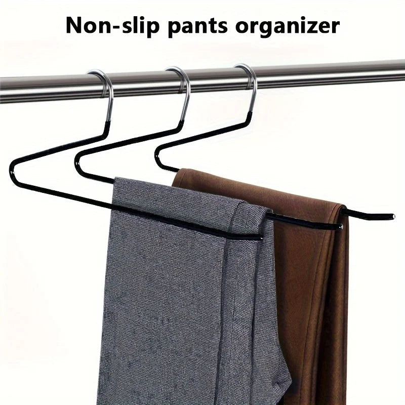 Cintres pour pantalons | Design ouvert & gain de place | Métal avec revêtement anti-rouille | Peut contenir 2–3 paires
