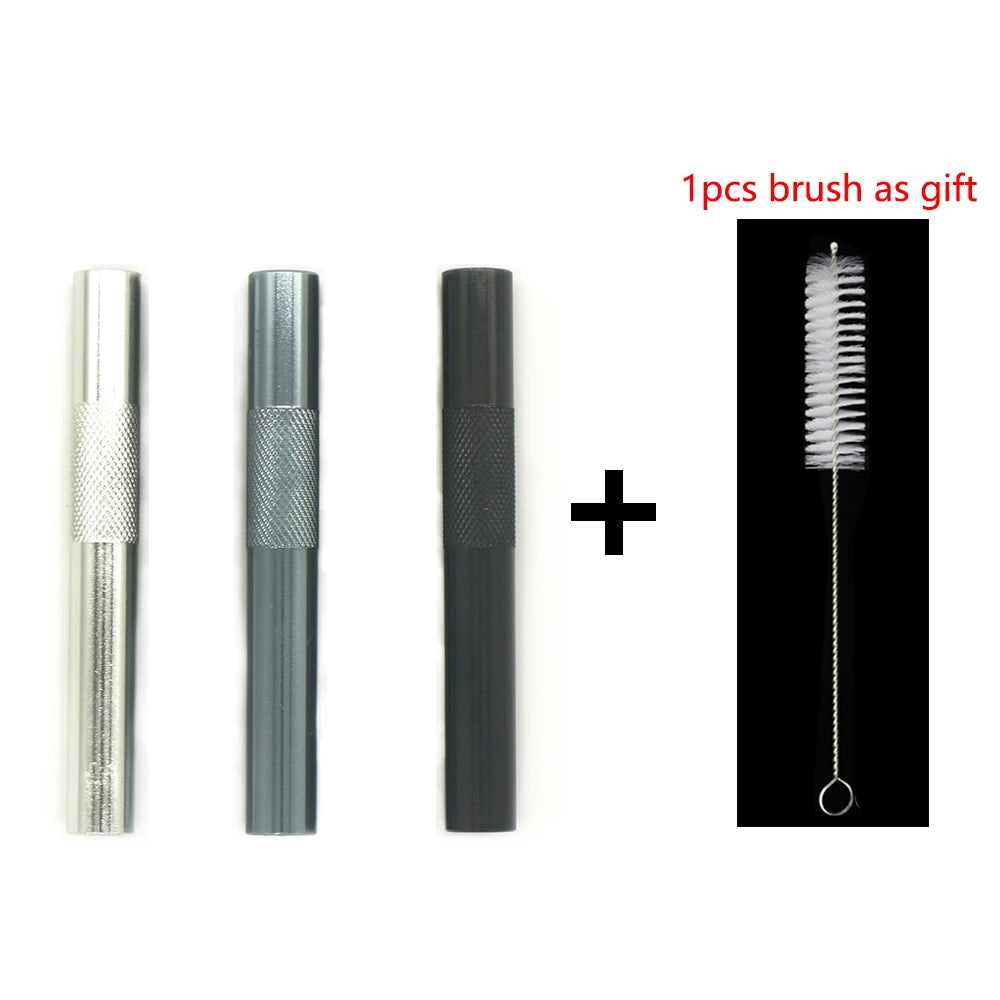 Pailles Réutilisables | Aluminium avec Brosse de Nettoyage | Pack Multiple, Couleurs Variées