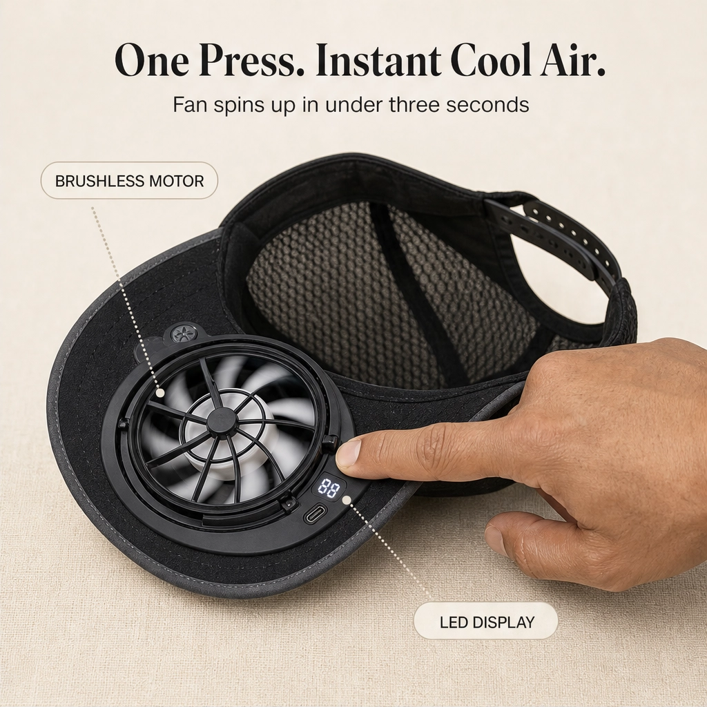 Chapeau ventilé BreezeGuard – Protection solaire