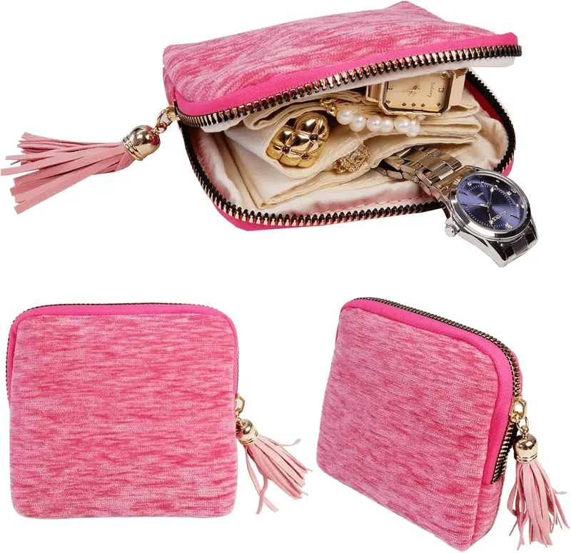 Pochette à bijoux Veloria fermée au format compact pour valise