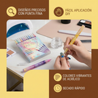 NailGenius - Marqueurs de Nail Art à Pointe de Précision