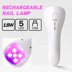 Lampe à ongles LED UV portable | Rechargeable USB et sans fil | Séchage rapide et couvrance uniforme | Taille compacte de voyage