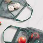 Sac suspendu de cuisine pour produits frais | Filet respirant réutilisable | Rangement gain de place pour fruits et légumes