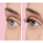 Vue détaillée des faux cils magnétiques à effet naturel