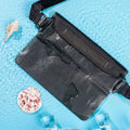 Sacoche de taille étanche | Pochette transparente à triple étanchéité | Grande capacité pour téléphone et objets de valeur