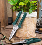 Sécateur de Jardinage | Tête Droite | Lame en Acier Inoxydable, 19 cm | Poignée Ergonomique Antidérapante