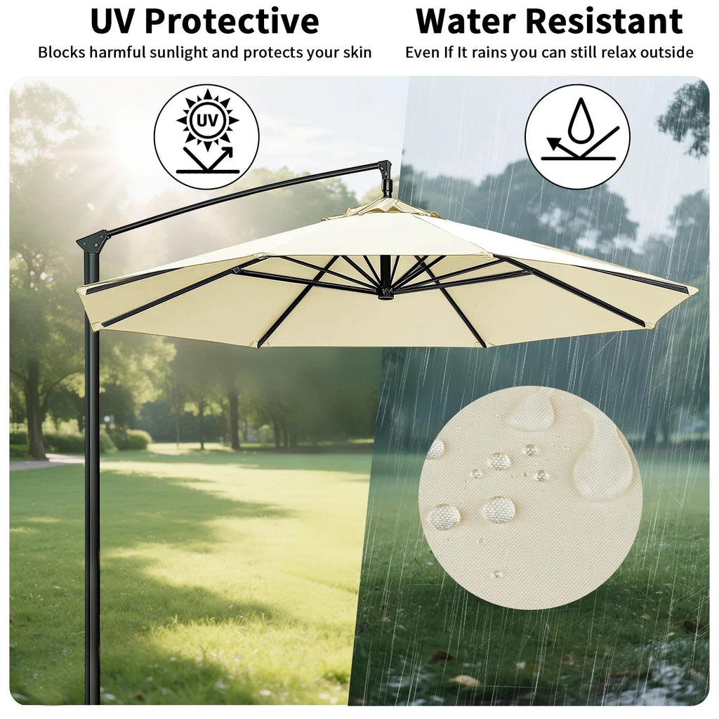 Toile de parasol de remplacement | Design ventilé et imperméable | Polyester