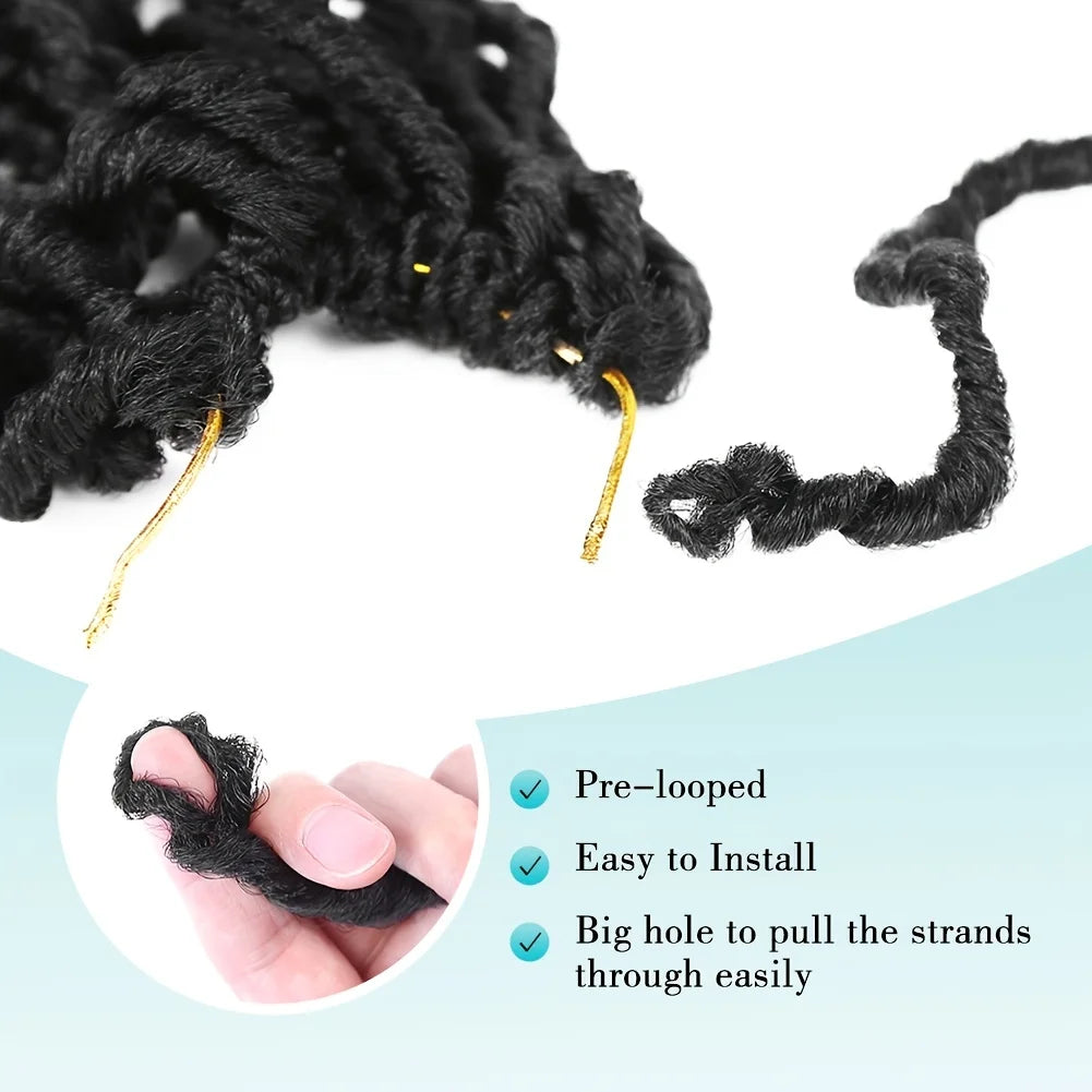 Extensions de cheveux Faux Locs | Style Crochet Résistant à la Chaleur | Fibre Synthétique Douce de 24 pouces
