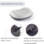 Coussin de Plein Air Gonflable | Soutien Ergonomique pour le Cou | Housse en Polyester Légère