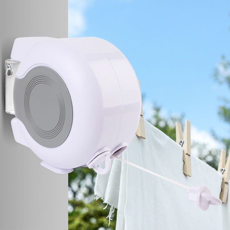 Corde à linge extensible | 30m rétractable gain de place | Résistant aux intempéries | Intérieur & extérieur