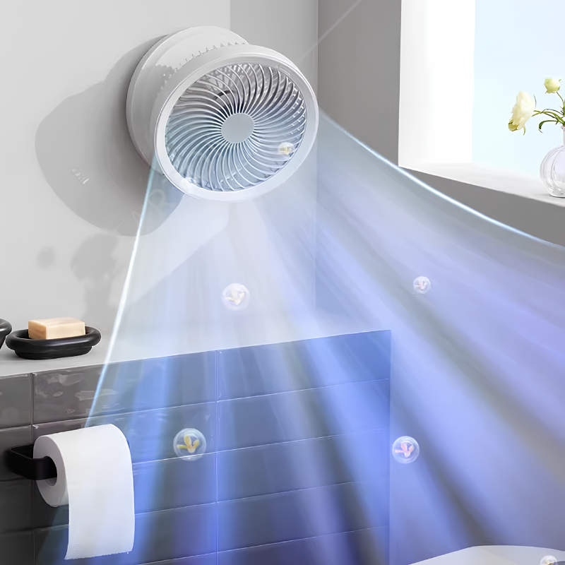 Ventilateur rechargeable Brisalto pour la maison ou le bureau, design sobre et pratique