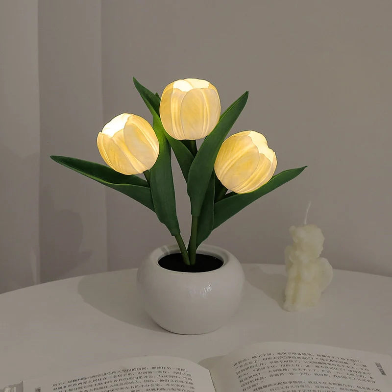 Lampe de table fleurie LumaBloom – Lumière chaude